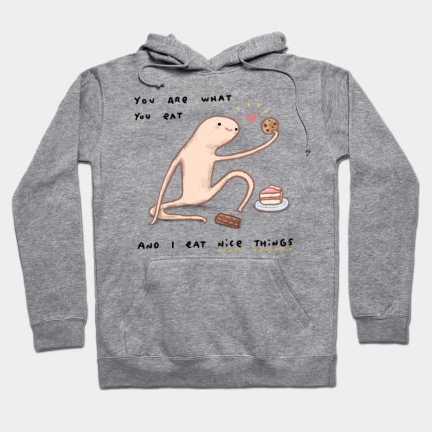 Honest Blob - Eat Nice Things Hoodie by Sophie Corrigan